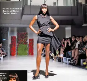  ??  ?? Naomi Campbell in Zenchi at Digital Fashion Week