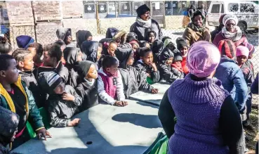  ??  ?? Pupils from the Holy Cross school enjoyed an educationa­l trip to the SPCA recently.