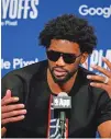  ?? MATT SLOCUM/THE ASSOCIATED PRESS ?? The 76ers center Joel Embiid said he has been diagnosed with Bell’s palsy, a form of facial paralysis.