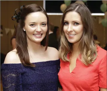  ??  ?? Aoife Healy and Karen Fitzsimons enjoying ‘Ladies Day’ at Greystones Rugby Club.