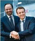  ?? Foto: afp ?? Staatspräs­ident Macron (r.) und neuer Premier Edouard Philippe. sein