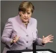  ?? Foto: Kappeler, dpa ?? Kanzlerin Merkel hat den Ton gegenüber Erdogan verschärft.