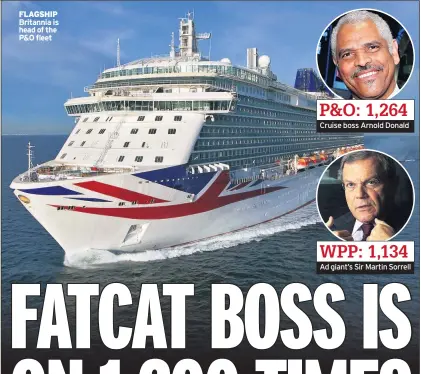  ??  ?? FLAGSHIP Britannia is head of the P&O fleet