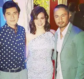  ??  ?? As the third wheel between Paulo Avelino and Bea Alonzo in Star Cinema’s Kasal in which Derek plays a character that is, he says, ‘very complicate­d just like me’