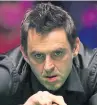  ??  ?? Ronnie O’sullivan: out to skip Triple Crown.