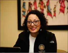  ?? PHOTO BY HOWARD FRESHMAN ?? Then-Assemblywo­man Cristina Garcia in December 2021at her home office in Bell Gardens. When first elected to the Assembly in 2014, she authored a packet of successful bills aimed at dampening down political corruption.