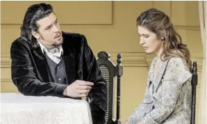  ?? BILD: SN/WIENER STAATSOPER /PÖHN ?? Andrè Schuen und Nicole Car in „Eugen Onegin“.