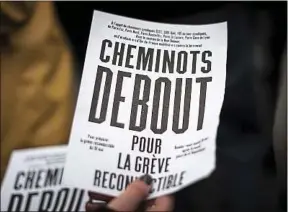  ??  ?? Une manifestat­ion des cheminots est d’ores et déjà prévue le 22 mars.