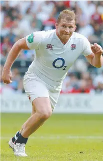  ??  ?? Man in possession: England hooker Dylan Hartley