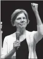  ?? AP File Photo ?? In tweets Tuesday morning, President Donald Trump blasted U.S. Sen. Elizabeth Warren (above), D-Mass., calling her a “fraud.”