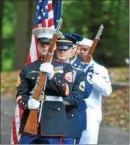  ?? DIGITAL FIRST MEDIA FILE PHOTO ?? Soldiers participat­e in the posting of the colors at the Medal of Honor Grove during a ceremony is 2016.