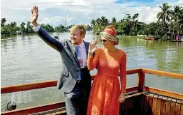  ?? — PTI ?? King of the Netherland­s Willem-Alexander and Queen Maxima visit Alappuzha, Kerala, on Friday in the last leg of theit tour to India. They left for their country after concluding five-day tour.