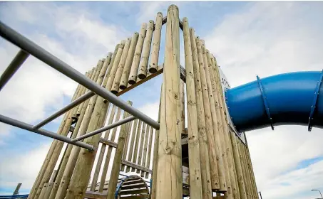  ?? PHOTO: DAVID WALKER/STUFF ?? The playground can still be used without incorporat­ing the markers.