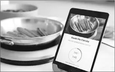  ?? — Hestan photo ?? Using Bluetooth technology and embedded sensors, the smart saute pan, induction burner and recipe app work in unison to assist you.