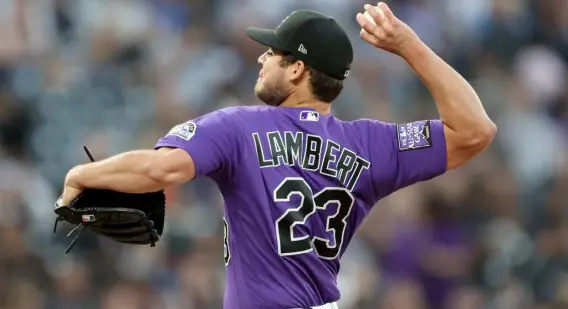  ?? Matthew Stockman, Getty Images ?? While the Rockies may have lost to the Giants on Friday, the game was a winner for Peter Lambert, pitching in a major-league game for the first time since Sept. 20, 2019.