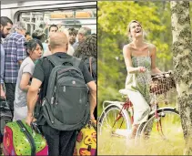  ??  ?? New Yorkers (left) can find peace in their crowded, fastpaced lives without buying what Scandinavi­a is peddling.