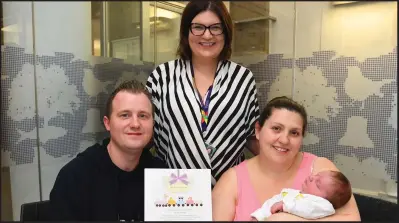  ??  ?? Susan Aitken with new parents Daniela Rizzo and Graeme McNay with their baby boy Alessio Giovanni Rizzo McNay