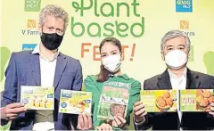  ?? ?? Mr Apirak, right, says V Foods transforme­d into a plant-based food and beverage company earlier this year.