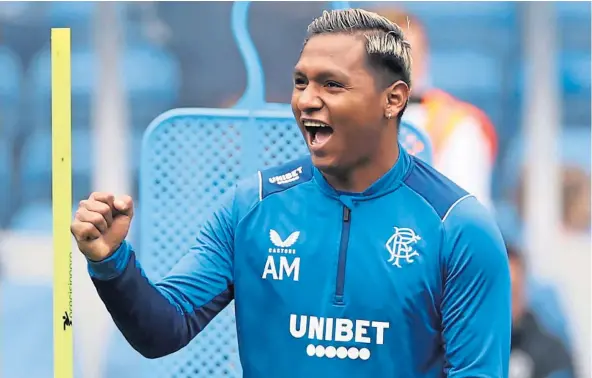  ?? ?? Alfredo Morelos is set to return for Rangers after having to sit out several months because of a thigh injury.