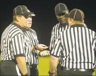 ?? Barry Horn / Hearst Connecticu­t Media file photo ?? Connecticu­t high school football officials will have to prepare to implement a new 40second play clock this upcoming season.