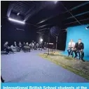  ?? ?? Internatio­nal British School students at the studio.