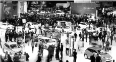  ??  ?? Photo shows a view of Toyota’s exhibition at the previous auto show in Geneva. Global carmakers, stung by emissions scandals, are racing to hunt down every gram of harmful CO2 spewed out on the roads as tougher pollution rules kick in. — Reuters photo