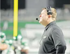  ??  ?? Roughrider­s head coach Chris Jones has one of the league’s premier offensive players, Duron Carter, lining up on defence. It’s a strategy that makes no sense when the offence is as bad as it’s been, Rob Vanstone writes