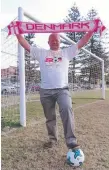  ??  ?? Denmark fan Ove Padkjaer at Broadbeach.