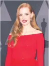  ??  ?? RADIANTE. La actriz Jessica Chastain.