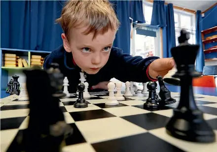  ?? MARTIN DE RUYTER/ THE LEADER ?? Troy Kelso one of three brothers travelling to Hamilton to compete at the Junior National Chess Tournament.