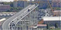  ?? - Reuters ?? TRAGEDY: The collapsed Morandi Bridge is seen in the Italian port city of Genoa, Italy on August 16, 2018.