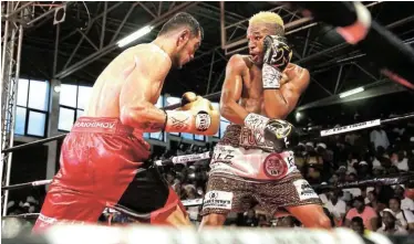  ?? Picture: ALAN EASON ?? IT ’ S OFF: Azinga Fuzile’s return to the ring, the first since losing to Russian Shavakat Rakhimov in September last year, has been cancelled at the 11th hour. He was to fight Lunga Sitemele on Sunday at the Orient Theatre in East London