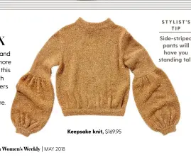  ??  ?? Keepsake knit, $169.95