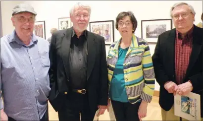  ?? CAROL ROLF/CONTRIBUTI­NG PHOTOGRAPH­ER ?? Among local artists with works in the 47th annual Mid-Southern Watercolor­ists Juried Exhibition are, from left, Ron Kinkaid of Benton, Gary Simmons of Hot Springs, Sarah Johnson of Benton and Richard Stephens of Hot Springs. Not shown are Marlene...