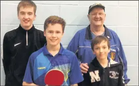  ??  ?? Division Two Winners photo George Ward D, Left to right are Callum Dale, Oliver Wynne, Jack Bennett & Roger Hill,