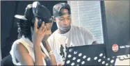  ??  ?? STAR TURN: After winning the KFC and Khuli Chana experience, Evah Kgosana, 22, got to re-record the hit song Mnatebawen with the star.