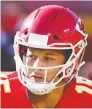  ??  ?? Patrick Mahomes