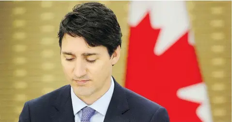  ?? SEAN KILPATRICK / THE CANADIAN PRESS ?? Prime Minister Justin Trudeau appears to have fallen into the same Canadian political pattern: abandon your ethics upon attaining power.