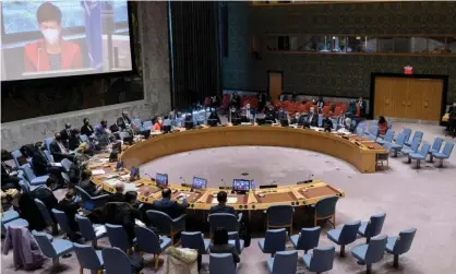  ?? Photograph: Xinhua/REX/Shuttersto­ck ?? UN security council meeting on ‘Peace and Security Through Preventive Diplomacy: A Common Objective to All UN Principal Organs,’ at the UN headquarte­rs in New York on 17 November 2021.
