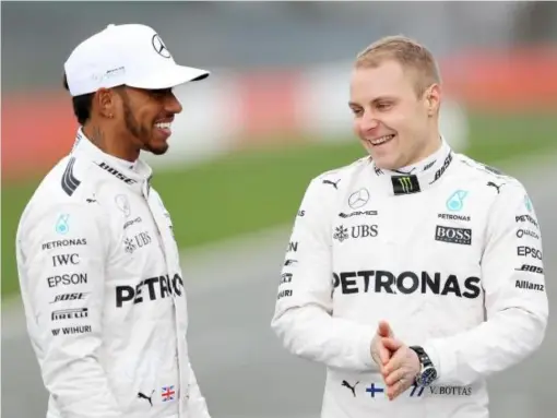  ?? (Getty) ?? Lewis Hamilton and Valterri Bottas have already struck up a strong understand­ing