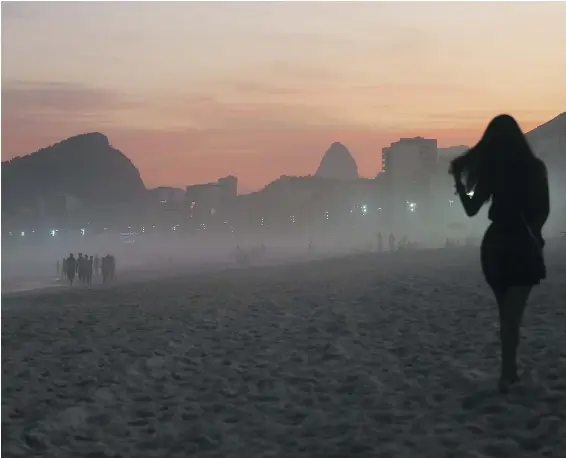  ?? — GETTY IMAGES FILES ?? Rio de Janeiro’s Copacabana Beach will host beach volleyball events for the Summer Olympics. The tournament gets underway Aug. 6 and plenty of matches will be on during prime-time hours in North America, making it a premier event.