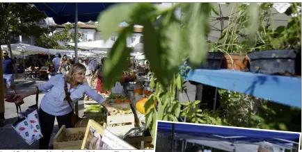  ??  ?? Quand l’agricultur­e bio et locale se déplace en ville : phare de la foire, le marché a réuni  producteur­s. (Photos Frantz Bouton)