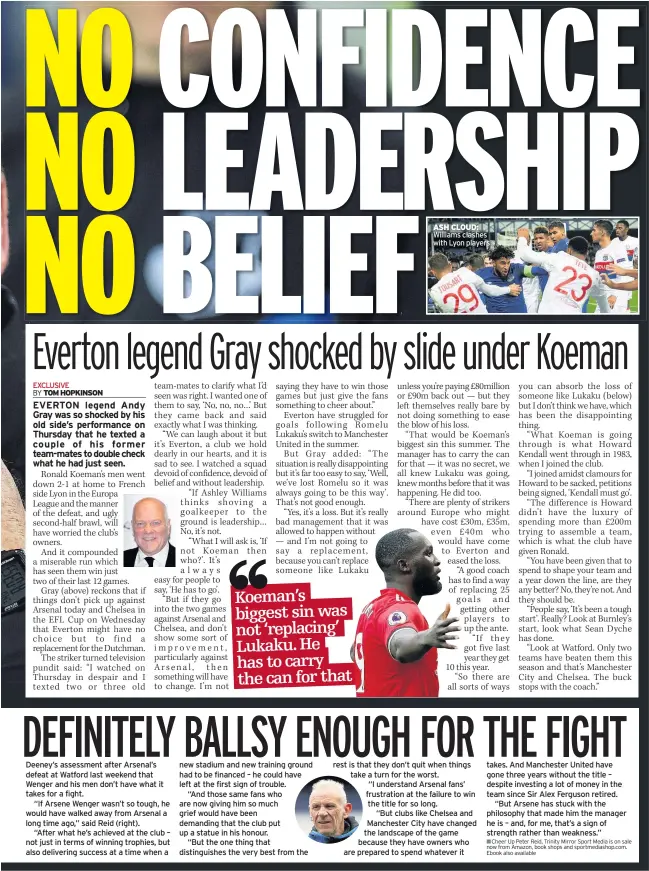  ??  ?? ASH CLOUD: Williams clashes with Lyon players FRANCIS JEFFERS witnessed at first hand the developmen­t of Wayne Rooney.
And now, his task is to unearth ‘the next Rooney’ as a coach with the Everton Under-23 squad.
Jeffers was a first-team player when...