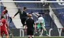  ??  ?? Alisson heads home an extraordin­ary winner for Liverpool in the final minute. Photograph: Adam Fradgley - AMA/West Bromwich Albion FC/Getty Images