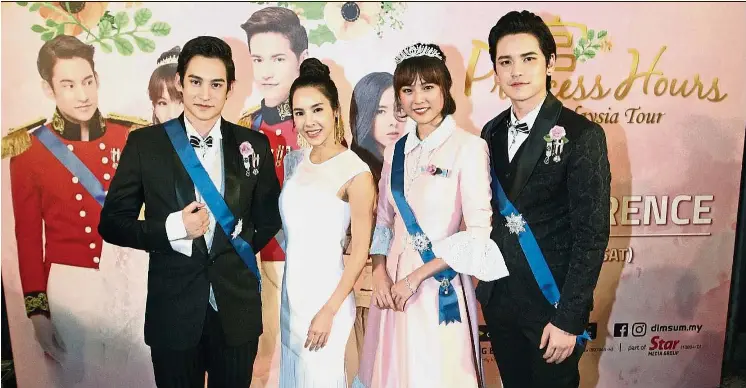  ??  ?? Princess Hours features popular Thai idols (from left) Phan, Bebe, Pattie and Tao. — FAIHAN GHANI/The Star