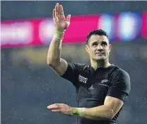  ?? PHOTO: REUTERS ?? So long . . . Dan Carter, seen here after the All Blacks’ Rugby World Cup semifinal win over South Africa at Twickenham, London, in 2015, has announced his retirement from profession­al rugby.