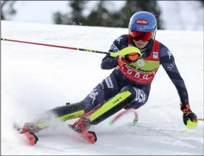  ?? ALESSANDRO TROVATI — THE ASSOCIATED PRESS ?? Mikaela Shiffrin’s busy offseason has included concerts, building dedication­s and picking up awards. Now it’s time to get back to work for the all-time winningest World Cup ski racer.