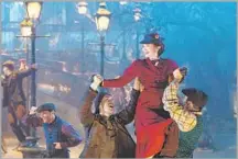  ??  ?? “M A RY Poppins Returns,” with Emily Blunt, is quite city-specific. Production designer John Myhre coins a term: “Londony.”