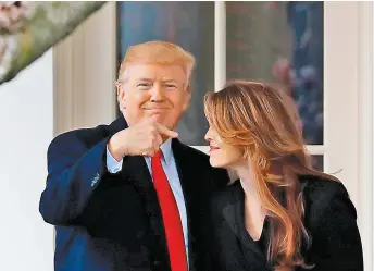  ?? REUTERS ?? El presidente Trump en compañía de su esposa.