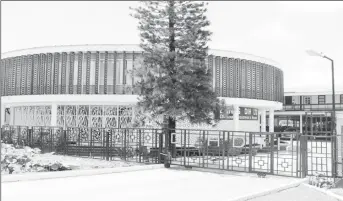  ?? ?? Sweet drink and architectu­re: The Rotunda, Banks DIH Head Office, Ruimveldt, Georgetown, Guyana. (Photograph by Vibert Cambridge, July 18, 2019)